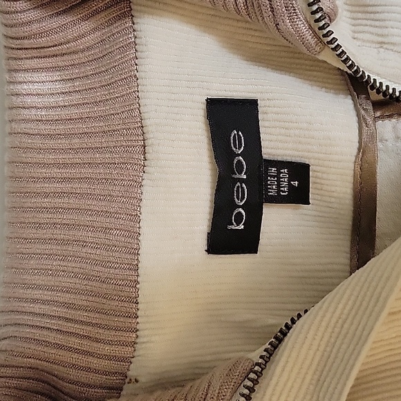 "Bebe" Cream Corduroy Jacket w/ knit collar & cuffs. - Picture 9 of 9